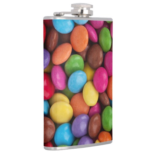 Kleurrijk Snoep, Buttonnen van Snoepjes, zoet, voe Heupfles (Rechts)