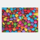 Kleurrijk Snoep, Buttonnen van Snoepjes, zoet, voe Inpakpapier Vel (Voorkant 2)