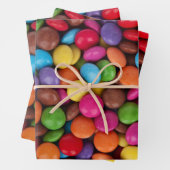 Kleurrijk Snoep, Buttonnen van Snoepjes, zoet, voe Inpakpapier Vel (In situ)