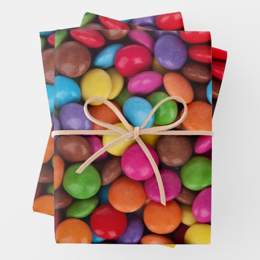 Kleurrijk Snoep, Buttonnen van Snoepjes, zoet, voe Inpakpapier Vel (In situ)