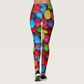 Kleurrijk Snoep, Buttonnen van Snoepjes, zoet, voe Leggings (Achterkant)