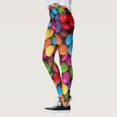 Kleurrijk Snoep, Buttonnen van Snoepjes, zoet, voe Leggings (Links)