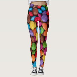 Kleurrijk Snoep, Buttonnen van Snoepjes, zoet, voe Leggings