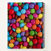 Kleurrijk Snoep, Buttonnen van Snoepjes, zoet, voe Notitieboek (Achterkant)