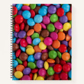 Kleurrijk Snoep, Buttonnen van Snoepjes, zoet, voe Notitieboek (Voorkant)