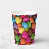 Kleurrijk Snoep, Buttonnen van Snoepjes, zoet, voe Papieren Bekers (Links)