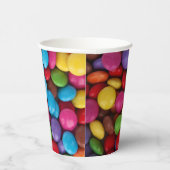Kleurrijk Snoep, Buttonnen van Snoepjes, zoet, voe Papieren Bekers (Rechts)
