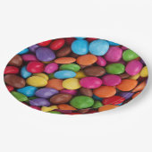 Kleurrijk Snoep, Buttonnen van Snoepjes, zoet, voe Papieren Bordje (Gekanteld)