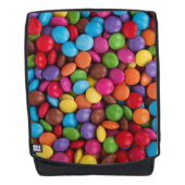 Kleurrijk Snoep, Buttonnen van Snoepjes, zoet, voe Rugtassen (Voorkant)