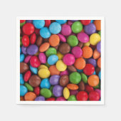 Kleurrijk Snoep, Buttonnen van Snoepjes, zoet, voe Servet (Voorkant)