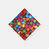 Kleurrijk Snoep, Buttonnen van Snoepjes, zoet, voe Servet (Hoek)