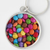 Kleurrijk Snoep, Buttonnen van Snoepjes, zoet, voe Sleutelhanger (Voorkant)
