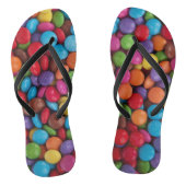 Kleurrijk Snoep, Buttonnen van Snoepjes, zoet, voe Teenslippers (Voetbed)