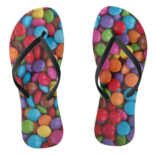 Kleurrijk Snoep, Buttonnen van Snoepjes, zoet, voe Teenslippers