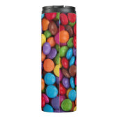 Kleurrijk Snoep, Buttonnen van Snoepjes, zoet, voe Thermosbeker (Achterkant)