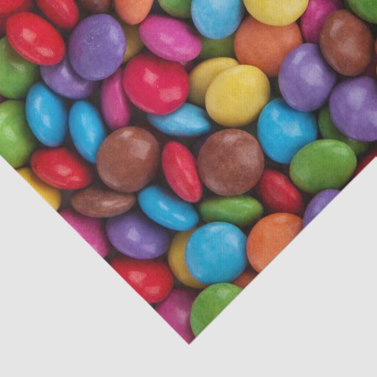 Kleurrijk Snoep, Buttonnen van Snoepjes, zoet, voe Tissuepapier (Detail)