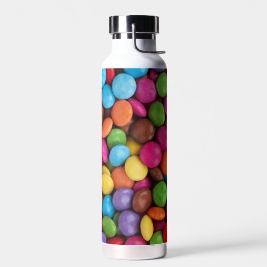 Kleurrijk Snoep, Buttonnen van Snoepjes, zoet, voe Waterfles (Links)