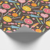 Kleurrijk Snoep Explosie Lollipop Blue Oranje Red Cadeaupapier (Hoek)