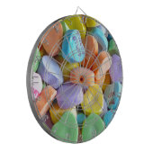 Kleurrijk Snoep Harten Dartbord (Voorkant Links)