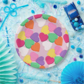 Kleurrijk Snoep Harten Papieren Bordje (Feest)