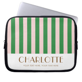 Kleurrijk Snoep Heldere kleur Trendy Modern Stripe Laptop Sleeve