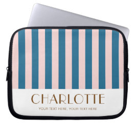 Kleurrijk Snoep Heldere kleur Trendy Modern Stripe Laptop Sleeve
