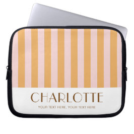 Kleurrijk Snoep Heldere kleur Trendy Modern Stripe Laptop Sleeve