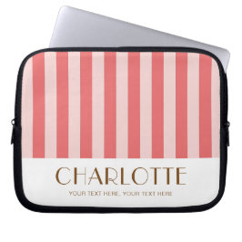 Kleurrijk Snoep Heldere kleur Trendy Modern Stripe Laptop Sleeve