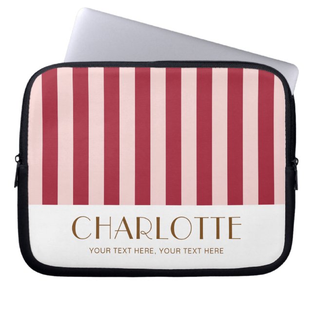 Kleurrijk Snoep Heldere kleur Trendy Modern Stripe Laptop Sleeve (Voorkant)