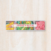 Kleurrijk Snoep Persoonlijke Kind Deurbordje (Voorkant)