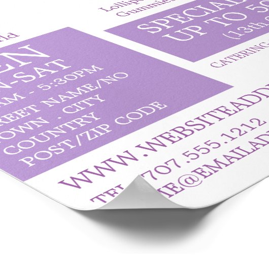 Kleurrijk Snoep, snoepgoed, omkeren Poster (Hoek)