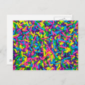 Kleurrijk snoep sproint druk briefkaart (Voorkant / Achterkant)