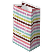 Kleurrijk Snoep Stripes Patroon Klein Cadeauzakje (Achterkant Gekanteld)