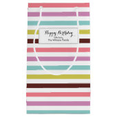 Kleurrijk Snoep Stripes Patroon Klein Cadeauzakje (Voorkant)