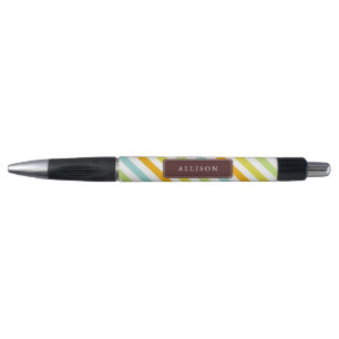 Kleurrijk Snoep Stripes Patroon Pen