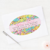 Kleurrijk Snoep Sweet 16 Favor Dank u Sticker (Envelop)