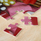 Kleurrijk snoep van zoethout legpuzzel (Zijkant)