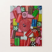 Kleurrijk snoep van zoethout legpuzzel (Verticaal)