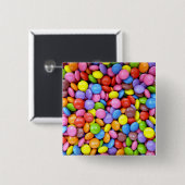 Kleurrijk Snoep Vierkante Button 5,1 Cm (Voorkant /achterkant)
