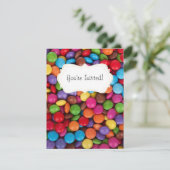 Kleurrijk snoepgoed van de regenboog snoep kaart (Staand voorkant)