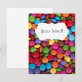 Kleurrijk snoepgoed van de regenboog snoep kaart (Voorkant / Achterkant)