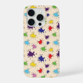Kleurrijk spat ontwerp iPhone hoes 15 Pro Case