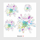 Kleurrijk spatontwerp sticker (Vel)