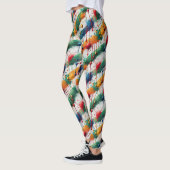 Kleurrijk Spatpatroon Abstract Patroon Leggings (Links)