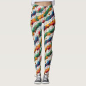 Kleurrijk Spatpatroon Abstract Patroon Leggings (Voorkant)