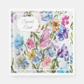 Kleurrijk Speciaal Evenement Whimsical Bloem Feest Servet (Voorkant)