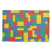 Kleurrijk Speelgoed bouwstenen Achtergrondpatroon Kussensloop (Achterkant)