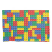 Kleurrijk Speelgoed bouwstenen Achtergrondpatroon Kussensloop (Voorkant)