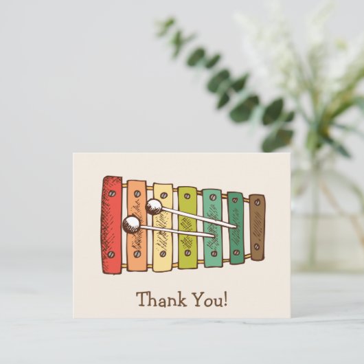 Kleurrijk  Speelgoed xylofoon Baby shower Briefkaart (Staand voorkant)