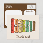 Kleurrijk  Speelgoed xylofoon Baby shower Briefkaart (Voorkant / Achterkant)